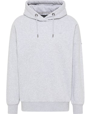 Dreimaster Kapuzensweater Herren Hellgrau Melange