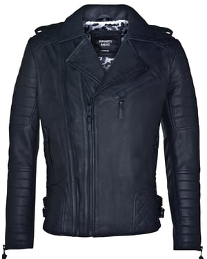 Biker-gesteppte Brando-Motorradjacke aus Leder