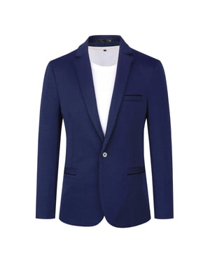 Herren Anzugjacke Slim Fit Mantel Business Alltag Blazer Dunkelblau