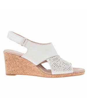 Clarks Lafley Joy Womens Weiße Keile