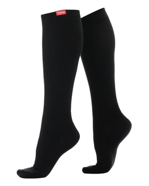 VIM&VIGR - Merino Wool Graduated Compression Socks 15-20 mmhg für Männer & Frauen - Schwarz