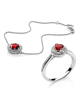 Orphelia 'Kaia' Damen-Set aus 925er Sterlingsilber: Armband + Ring - Silber SET-7477/RU