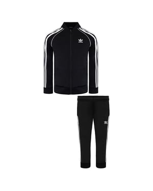Adidas Logo Kids Black Trainingsanzug