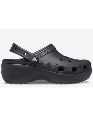Crocs Damen Classic Plattform Clog Schwarz