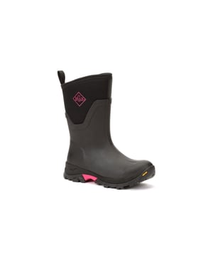 Muck Boots Arctic Ice Mid AGAT Gummi Schwarz/Hot Pink Gummistiefel