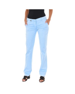 Lange Hose im chinesischen Stil mit geradem Saum 70DBF0028-R123 Frau