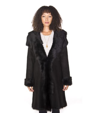 Damen-Trenchcoat aus Toscana-Schaffell-Wildleder-Tbilisi