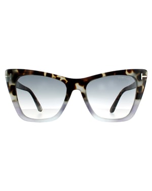 Tom Ford Cat Eye Damen farbig Havanna Grau Gradient