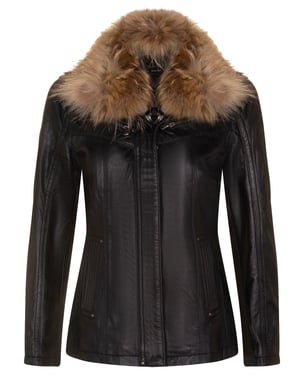 Damen Slim Fit Leder Parker Jacke-Millom