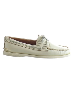 Sperry A/0 2-Eye Pin Perf Mens White Schuhe