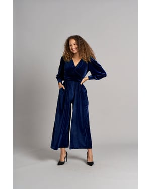 Ava Samt-Overall - Blau