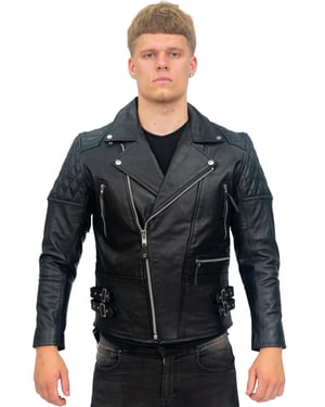 Herren-Bikerjacke aus Rindsleder-Nassau