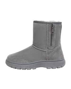 EVER AU Damen Starling Kurze Stiefel mit Reißverschluss - Grau