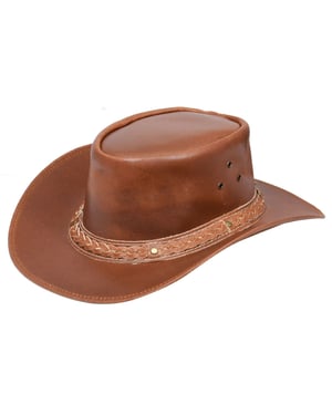 Cowboy Outback Australischer Buschhut aus echtem Leder