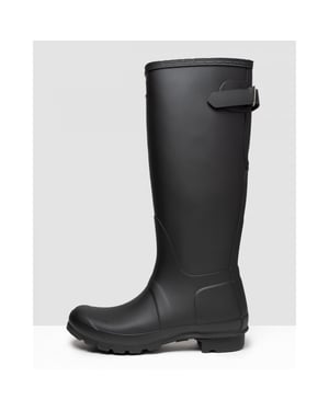 Hunter Original Tall Back Adjustable Gummistiefel Für Damen In Schwarz