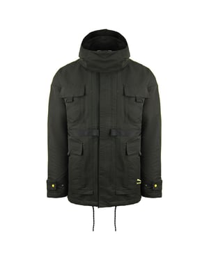 Puma x Central Saint Martins mit mittlerer Länge schwarzer Kapuze -Herrenjacke 598583 01