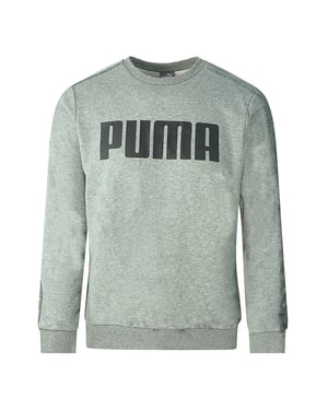 Puma Velvet Taped Logo Grau Sweatshirt