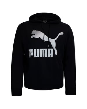 Puma Womens Classic Metallic Logo Hoodie Graphic Jumper 579056 01