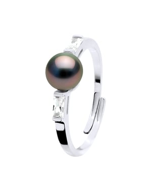 Ringschmuck - Echte Tahiti-Zuchtperle, rund 8-9 mm