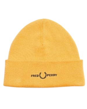 Fred Perry Graphic Logo Golden Hour Gelbe Mütze