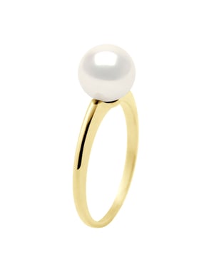 Armreifring – Weißgold – echte Süßwasser-Zuchtperle, rund 7–8 mm