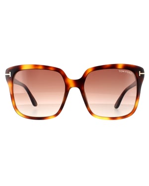 Tom Ford Rectangle Womens Blonde Havanna Brown Gradient Sonnenbrille