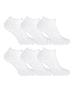 Kinder 100% Baumwolle Knöchel Socken | Sock Snob | Low Cut Trainer Socken für Jungen & Mädchen - Weiß