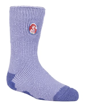 Wärmehalter - Kinder Charakter rutschfeste 2.3 TOG Winter warme thermische Pantoffelsocken mit Greifern - Kleine Meerjungfrau