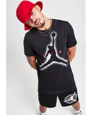 Nike Air Jordan Large Graphic Herren-T-Shirt in Schwarz