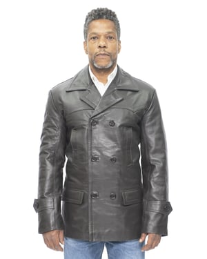 Herren-Peacoat aus Rindsleder-Krakaw