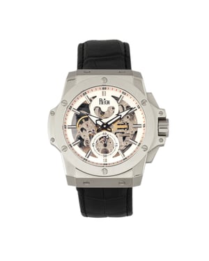 Reign Commodus Automatik-Skelett-Lederarmbanduhr
