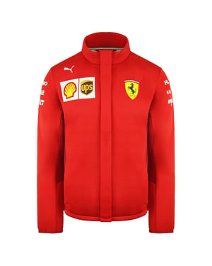 Puma Scuderia Ferrari Langarm Zip Up Red Mens Softshell Jacke 763021 02