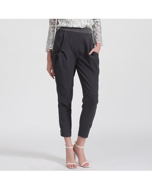 Konisch zulaufende Hose aus Bi-Material