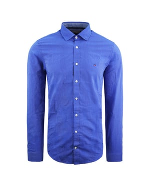 Tommy Hilfiger Darren Slim Fit Gestreiftes Hemd Blau Herren