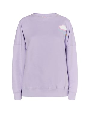Mymo Sweatshirt mit Rundhalsausschnitt Damen violett