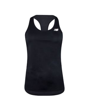 Neues Gleichgewicht Grafik -Logo Schwarz ärmellose Womens Core Run Tanktop WT93867 BK
