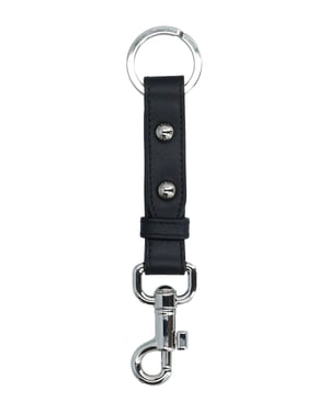 Dolce & Gabbana Herren Schlüsselanhänger aus schwarzem Leder