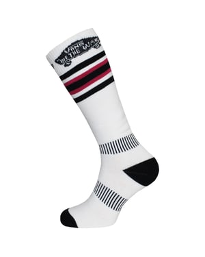 Vans von der Wand Weißer/Schwarzer Schnee Mid Womens Performance Socken VQJP6MZ