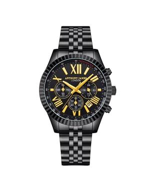 Assemblé à la main Anthony James Limited Edition Chrono Sports Black - 5 ans de garantie