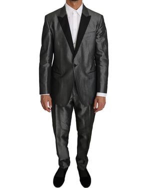 Dolce & Gabbana - Costume 2 pièces MARTINI gris à motifs pour homme