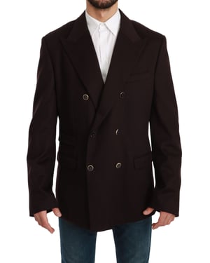 Dolce & Gabbana - Manteau bordeaux en cachemire TAORMINA Blazer pour homme