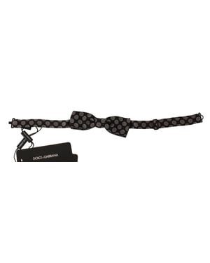 Dolce & Gabbana Papillon, nœud papillon pour homme en soie marron et jacquard à pois