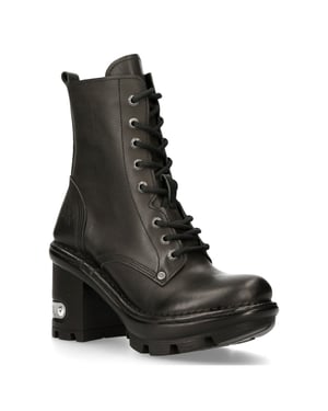 New Rock Gothic Biker-Stiefel aus schwarzem Leder – NEOTYRE07X-S1
