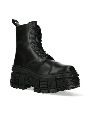 New Rock schwarze Gothic-Lederstiefel-WALL083C-S5