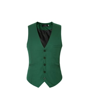 Slim Fit Einfarbige Modeweste Grün