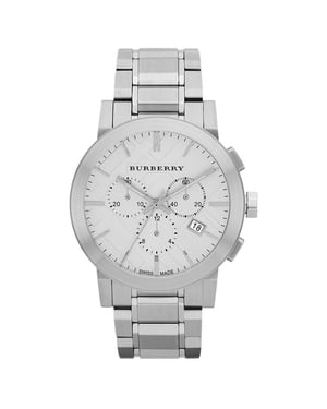 Burberry BU9350 Große Karo-Edelstahl-Armband Herrenuhr