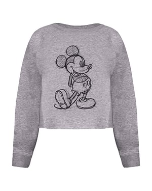 Disney - Kurzes Sweatshirt für Damen (Grau)