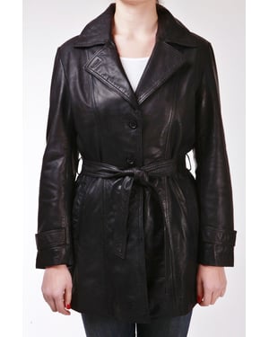 Damen-Trenchcoat mit 3/4-Länge und Bindegürtel – Oldbury