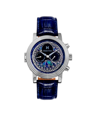 Heritor Automatic Legacy Lederbanduhr mit Tag/Datum