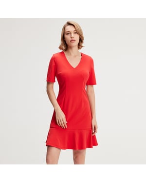 Minimalistisches Kleid aus Trapez-Jersey